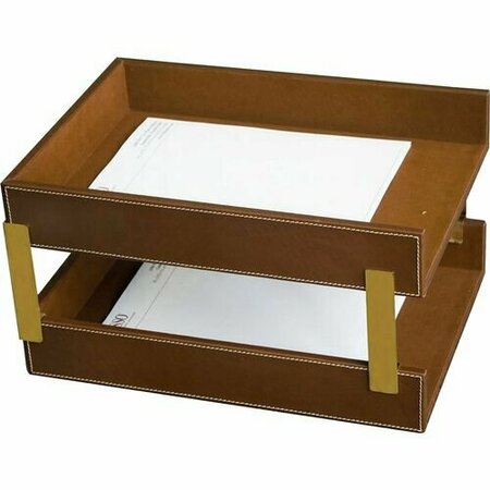 DACASSO Letter Trays, Double, 15-1/10inx10-3/5inx7-1/4in, BN DACA3221